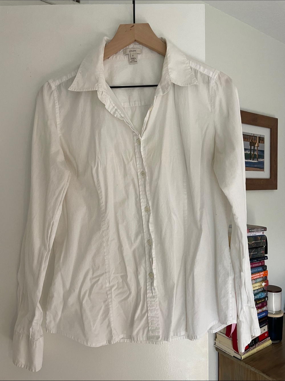 J. Crew ~ White Cotton Button-Down Shirt